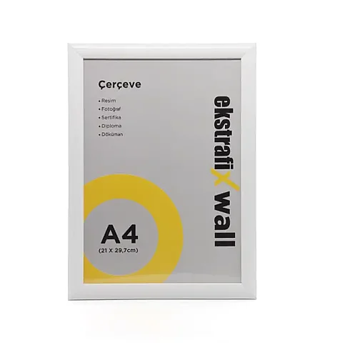 İNTER FİX-ÇB04 A4 PLASTİK ÇERÇEVE BEYAZ 25x35cm - 1
