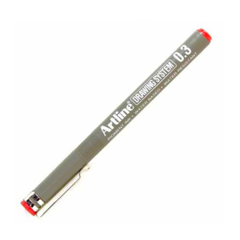 Artline Ek-233 Çizim Kalemi 0.3mm Kırmızı (A-Ek-233 Red) - 1