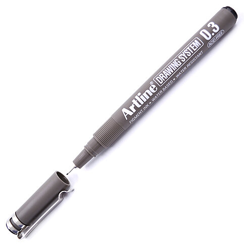 ARTLİNE EK-233 ÇİZİM KALEMİ 0.3mm SİYAH (A-EK-233 BLACK) - 1