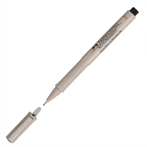 FABER-CASTELL ECCO PİGMENT ÇİZİM KALEMİ 0.1mm SİYAH (5110166199) - 1