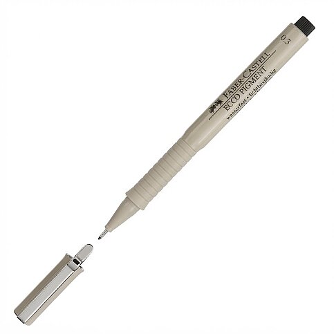 FABER-CASTELL ECCO PİGMENT ÇİZİM KALEMİ 0.3mm SİYAH (5110166399) - 1