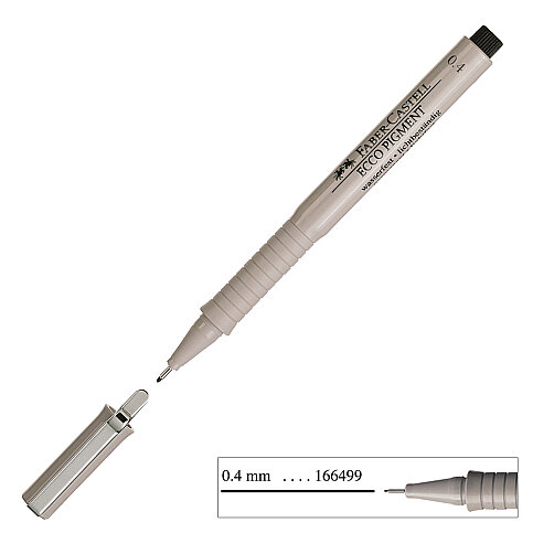 FABER-CASTELL ECCO PİGMENT ÇİZİM KALEMİ 0.4mm SİYAH (5110166499) - 1