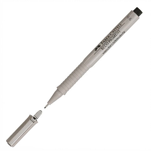 FABER-CASTELL ECCO PİGMENT ÇİZİM KALEMİ 0.6mm SİYAH (5110166699) - 1