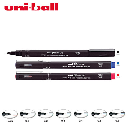 UNİ PIN005-200 ÇİZİM KALEMİ 0.05mm SİYAH - 4