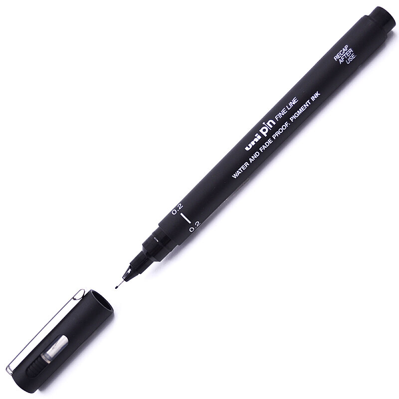 UNİ PIN02-200 ÇİZİM KALEMİ 0.2mm SİYAH