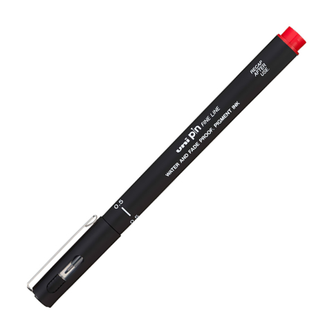 Uni Pın05-200 Çizim Kalemi 0.5mm Kırmızı - 1