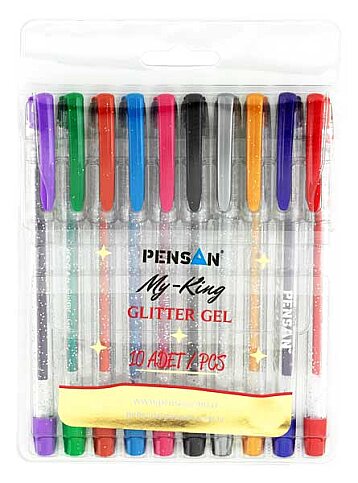 Pensan 2227 My King Simli Jel Kalem 0.5 10 Renk (Pe02227Jk00S10) - 1