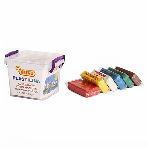 JOVİ PLASTİLİNA OYUN HAMURU 6 RENKx50gr (706) - 1