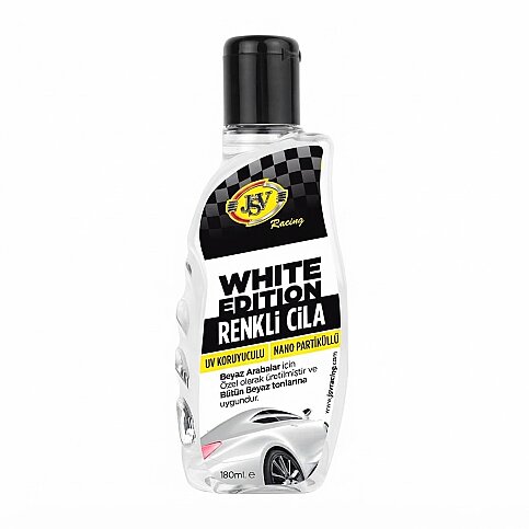 JSV 44477 RENKLİ ARAÇ CİLASI BEYAZ 180ml - 1