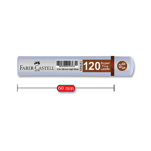 FABER-CASTELL GRİP KALEM UCU 0.5 2B 60mm AÇIK MAVİ (5090127623) - 1