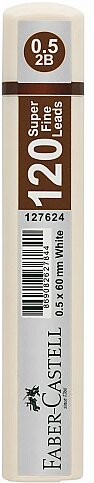 FABER-CASTELL GRİP KALEM UCU 0.5 2B 60mm BEYAZ (5090127624) - 1