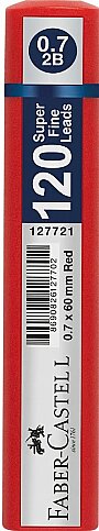 FABER-CASTELL GRİP KALEM UCU 0.7 2B 60mm KIRMIZI (5090127721) - 1