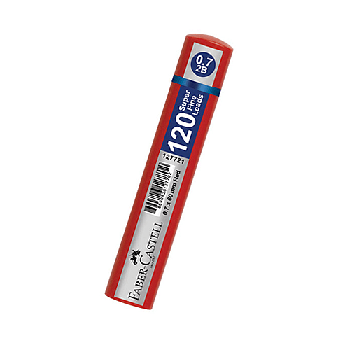 FABER-CASTELL GRİP KALEM UCU 0.7 2B 60mm KIRMIZI (5090127721) - 1