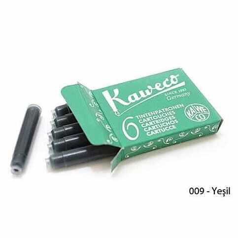KAWECO 009 DOLMA KALEM KARTUŞU YEŞİL 6LI - 1