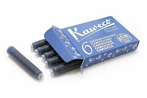 KAWECO 256 DOLMA KALEM KARTUŞU MAVİ 6LI - 1