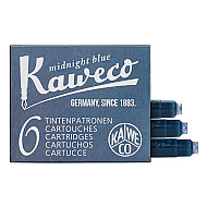 KAWECO 258 DOLMA KALEM KARTUŞU MAVİ-SİYAH 6LI - KAWECO