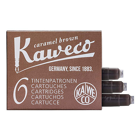 KAWECO 259 DOLMA KALEM KARTUŞU KAHVE 6LI - 1