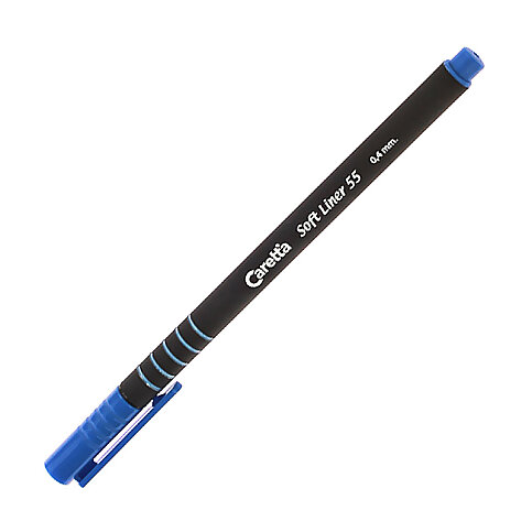 CARETTA C-55-03-T SOFT LİNER KEÇELİ KALEM 0.4 KOYU MAVİ - 1