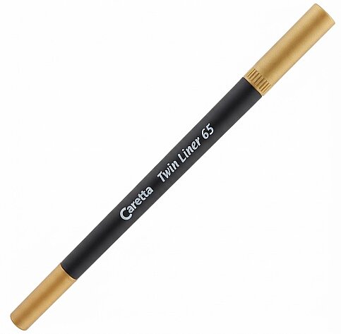 CARETTA C-65-61-T ÇİFT UÇLU KEÇELİ KALEM 0.4-1mm ALTIN - 1