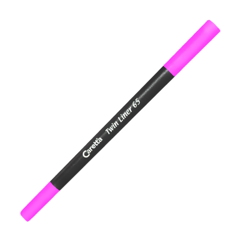 Caretta C-65-42-T Çift Uçlu Keçeli Kalem 0.4-1mm Fosforlu Pembe - 1