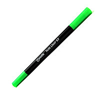 CARETTA C-65-43-T ÇİFT UÇLU KEÇELİ KALEM 0.4-1mm FOSFORLU YEŞİL - CARETTA