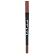 CARETTA C-65-14-T ÇİFT UÇLU KEÇELİ KALEM 0.4-1mm KAHVE - CARETTA
