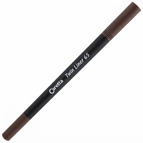 CARETTA C-65-14-T ÇİFT UÇLU KEÇELİ KALEM 0.4-1mm KAHVE - 1
