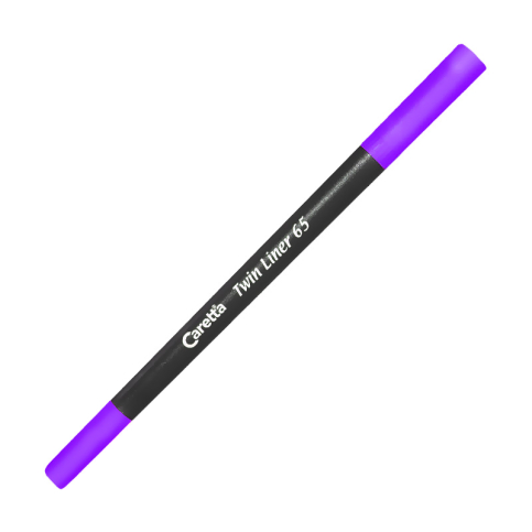 Caretta 65-12 Çift Uçlu Keçeli Kalem 0.4-1Mm Mor - 1