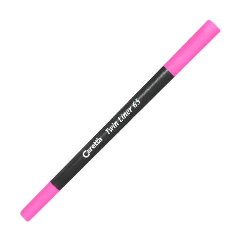 Caretta 65-09 Çift Uçlu Keçeli Kalem 0.4-1Mm Pembe - 1