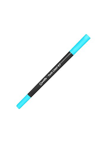 CARETTA C-65-06-T ÇİFT UÇLU KEÇELİ KALEM 0.4-1mm TURKUAZ - 1
