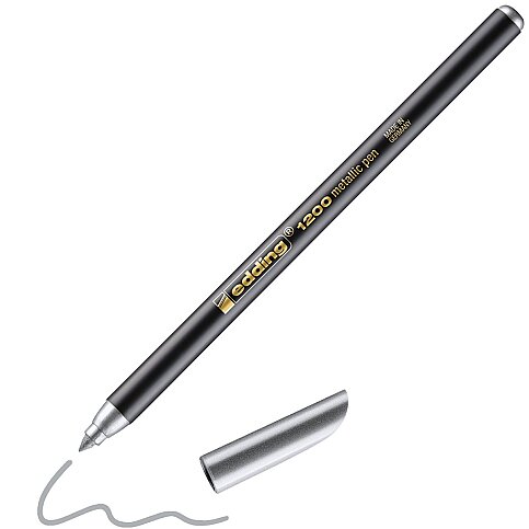 EDDİNG 1200 GRAFİK KALEMİ METALİK GÜMÜŞ - 1