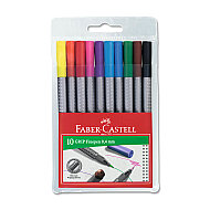 FABER-CASTELL GRİP FİNEPEN 0.4mm KEÇE UÇ 10 RENK KARTON KUTU (5020151610) - 1