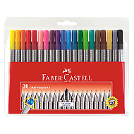 FABER-CASTELL GRİP FİNEPEN 0.4mm KEÇE UÇ 20 RENK POŞET (5020151620) - FABER-CASTELL