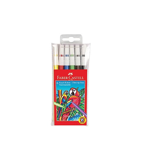 FABER-CASTELL KEÇELİ KALEM 6 RENK (5067155106) - 1