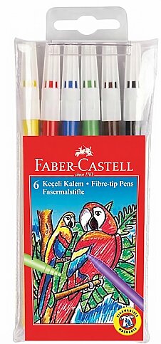 FABER-CASTELL KEÇELİ KALEM 6 RENK (5067155106) - 1