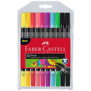 Faber-Castell Çift Uçlu Keçeli Kalem Neon 10 Renk (151109) - FABER CASTELL