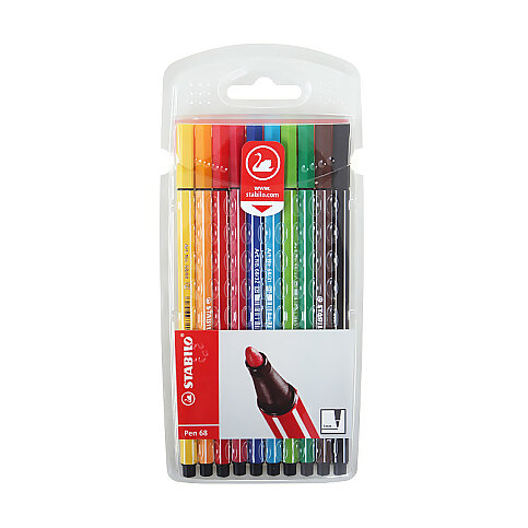 Stabilo 6810-Pl Pen Keçe Uçlu Kalem 10 Renk Poşet (51002524) - 2