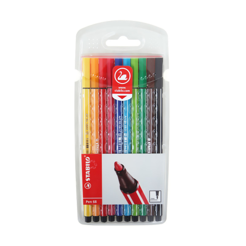 Stabilo 6810-Pl Pen Keçe Uçlu Kalem 10 Renk Poşet (51002524) - 1