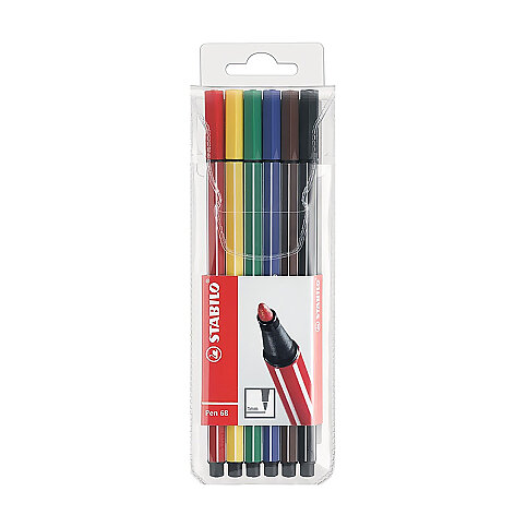 Stabilo 6806-Pl Pen Keçe Uçlu Kalem 6 Renk Poşet (51002548) - 2