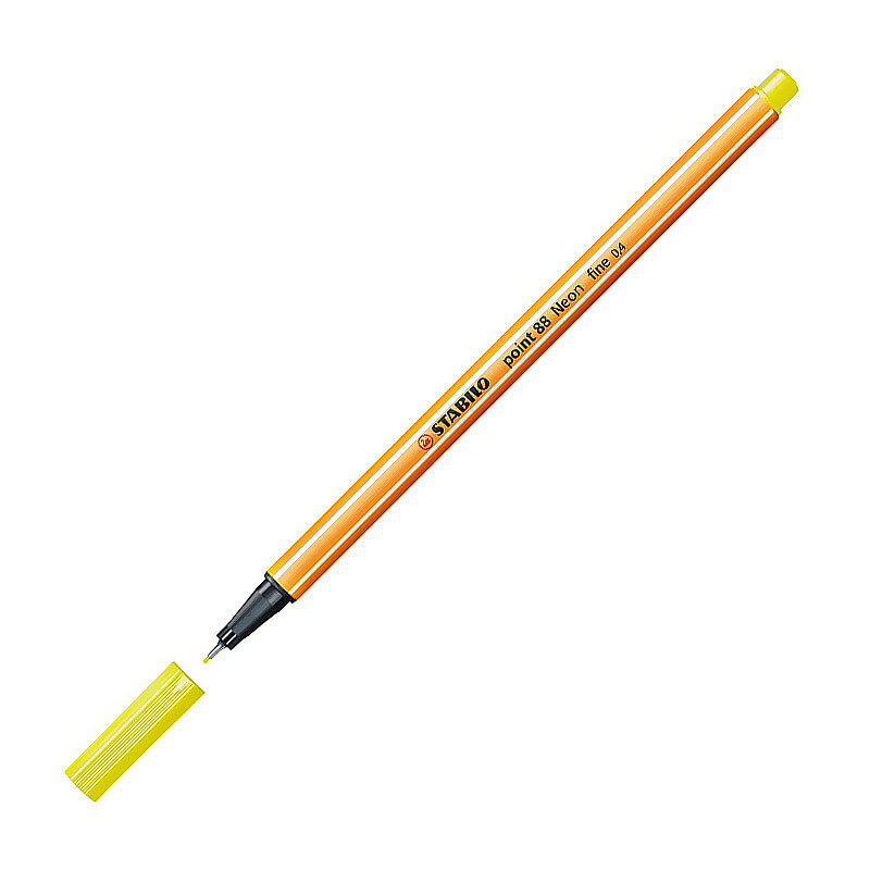 STABİLO 88-024 POİNT FİNELİNER KEÇE UÇLU KALEM 0.4mm FLORESAN SARI (51007264)