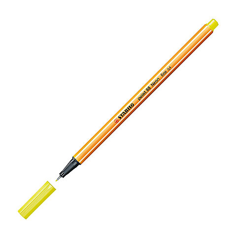 STABİLO 88-024 POİNT FİNELİNER KEÇE UÇLU KALEM 0.4mm FLORESAN SARI (51007264) - 3