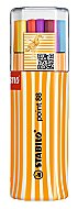 STABİLO 8820-01 POİNT FİNELİNER KEÇE UÇLU KALEM TWİN PACK 20 RENK (51002454) - STABİLO