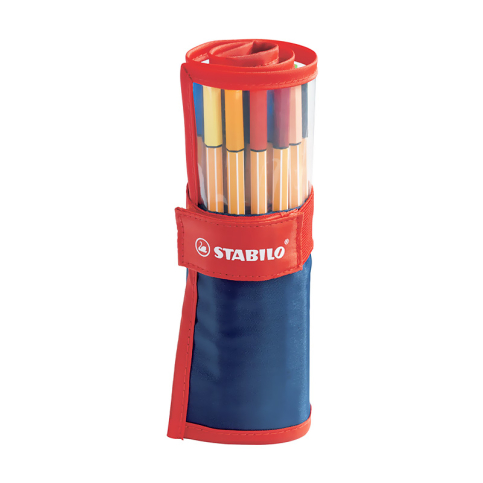 Stabilo 8825-021 Point Fineliner Keçe Uçlu Kalem Seti Çantalı 25 Renk (51003995) - 1