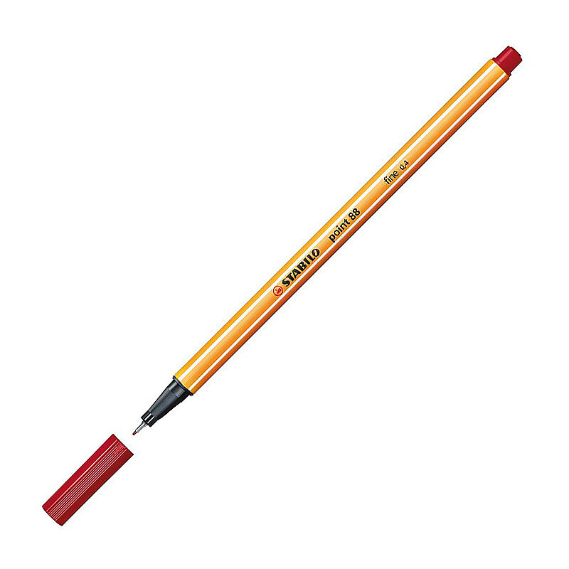 STABİLO 88-50 POİNT FİNELİNER KEÇE UÇLU KALEM 0.4mm KOYU KIRMIZI (51002593)