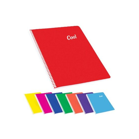 Keskin Cool Spiralli Plastik Kapak Defter A4 Çizgili 120 Yaprak (321651-99) - 1