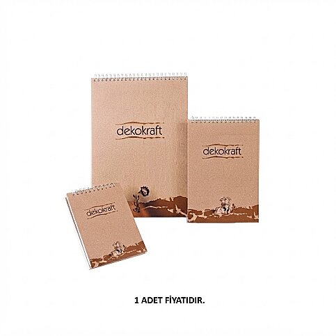 KESKİN COLOR DEKOKRAFT SPİRALLİ BLOKNOT A5 DÜZ 100 YAPRAK (144100) - 1
