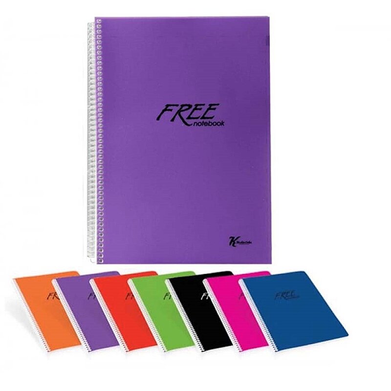 KESKİN FREE SPİRALLİ PLASTİK KAPAK DEFTER A4 ÇİZGİLİ 160 YAPRAK (320481)