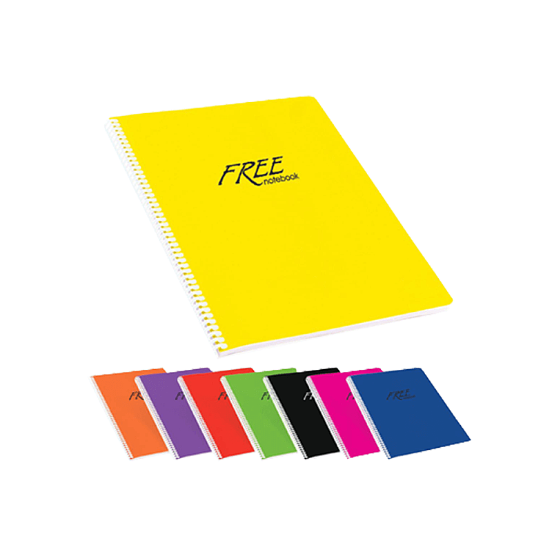 KESKİN FREE SPİRALLİ PLASTİK KAPAK DEFTER A4 ÇİZGİLİ 200 YAPRAK (320491)