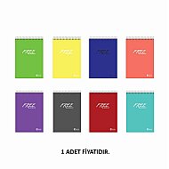 KESKİN COLOR FREE OFFİCE ÜSTTEN SPİRALLİ BLOKNOT A7 KARELİ 42 YAPRAK (145302-99) - KESKİN COLOR