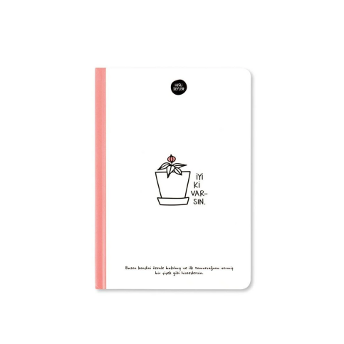 Keskin Hisli Şeyler Sert Kapak Defter 14X20 Çizgili 64 Yaprak İyi Ki Varsın (500541) - 1